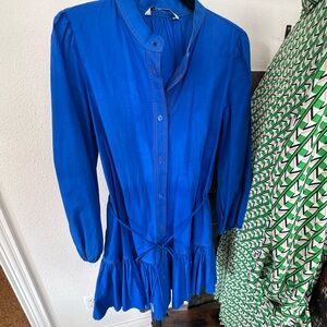 Zara Royal Blue Pleated Dress